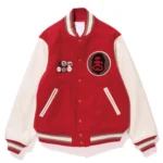 Front view of Stussy Bape Varsity Jacket