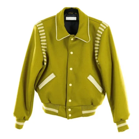 Front view of Bare Knuckles Western Varsity Wool Jacket