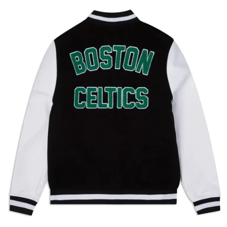 Back view of Boston Celtics Eastern Varsity Jacket