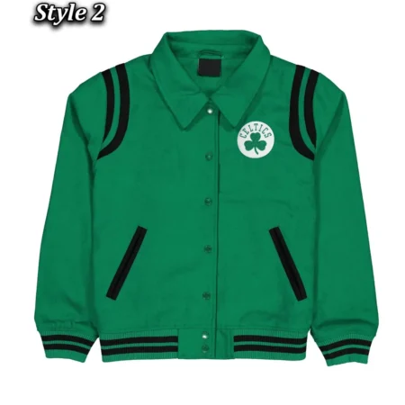 Front view of Boston Celtics Sport Varsity Jacket