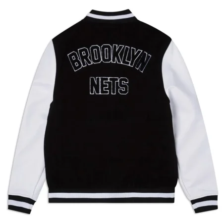 Back view of Brooklyn Nets Eastern Varsity Jacket