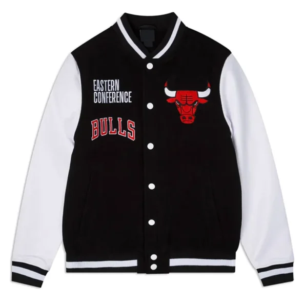 Front view of Chicago Bulls Eastern Varsity Jacket