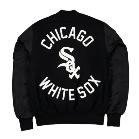 Back view of Chicago White Sox MA-1 Varsity Jacket