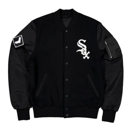 Front view of Chicago White Sox MA-1 Varsity Jacket