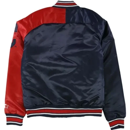 Back view of Cleveland Indians Navy Varsity Jacket