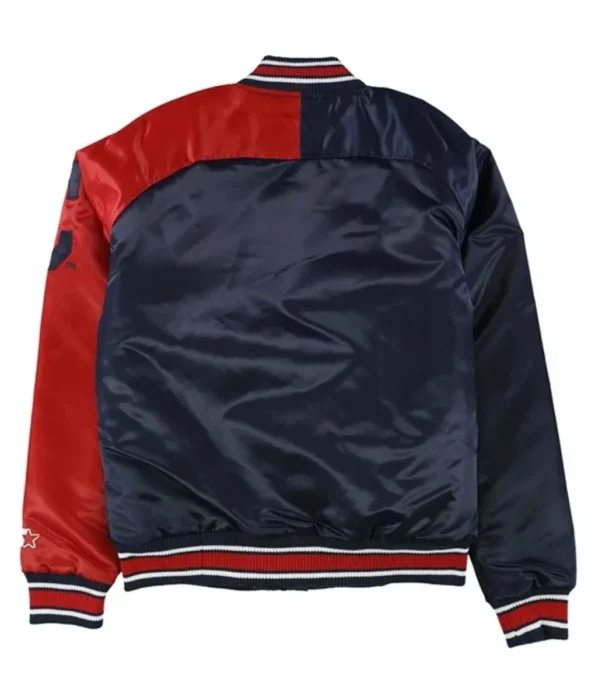 Back view of Cleveland Indians Navy Varsity Jacket