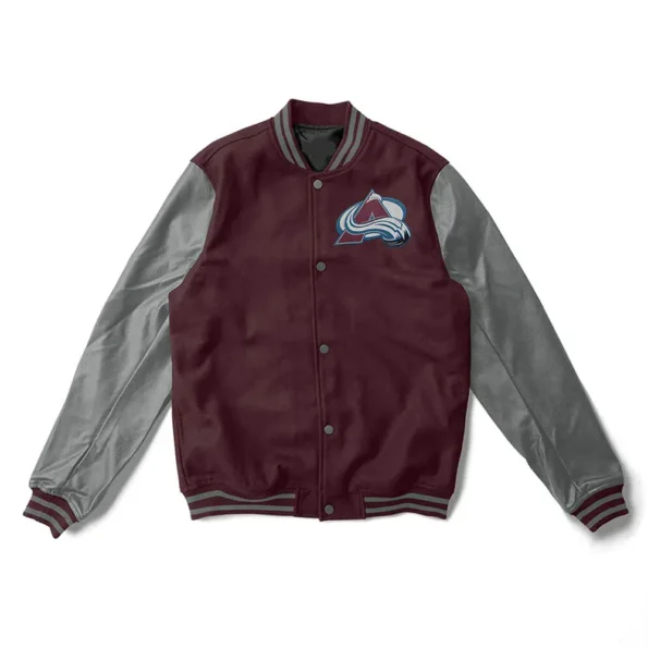 Front view of Colorado Avalanche Varsity Jacket