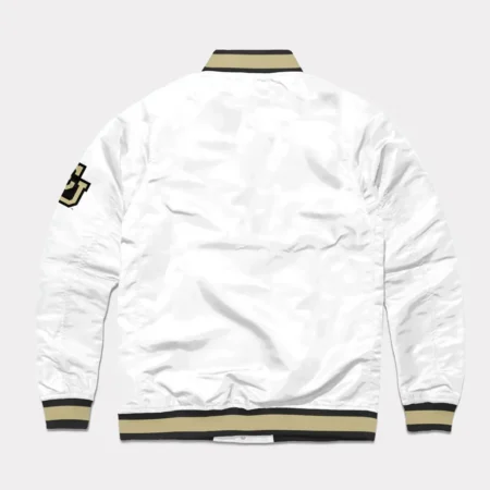 Back view of Colorado Buffaloes White Varsity Jacket