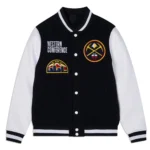 Front view of Denver Nuggets Western Varsity Jacket