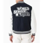 Model in Detroit Tiger World Series Varsity Jacket Front