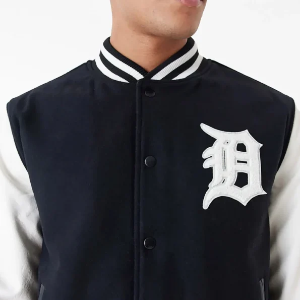 Close-up of Detroit Tiger World Series Varsity Jacket details