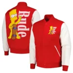 Freeze Max Rude Simpsons Varsity Jacket Front