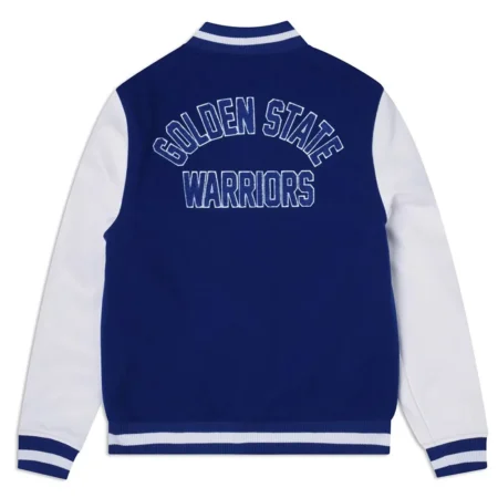 Back view of Golden State Warriors Western Varsity Jacket