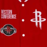 Houston Rockets Varsity Red Jacket Front