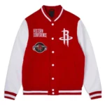 Houston Rockets Varsity Red Jacket Front