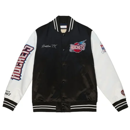 Front view of Team Houston Rockets Varsity Jacket