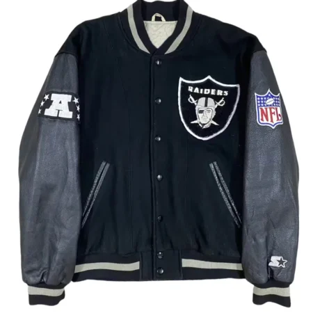 Cube Los Angeles Raiders Varsity Jacket front view