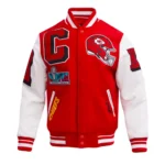 Kansas City Chiefs Mashup Varsity Jacket Front View