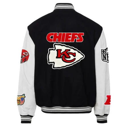 Back view of JH Kansas City Chiefs Varsity Jacket