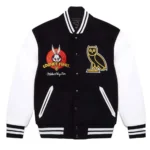 Front view of Looney Tunes OVO Varsity Jacket