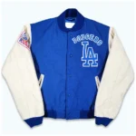 Front view of 80s Los Angeles Dodgers Varsity Jacket