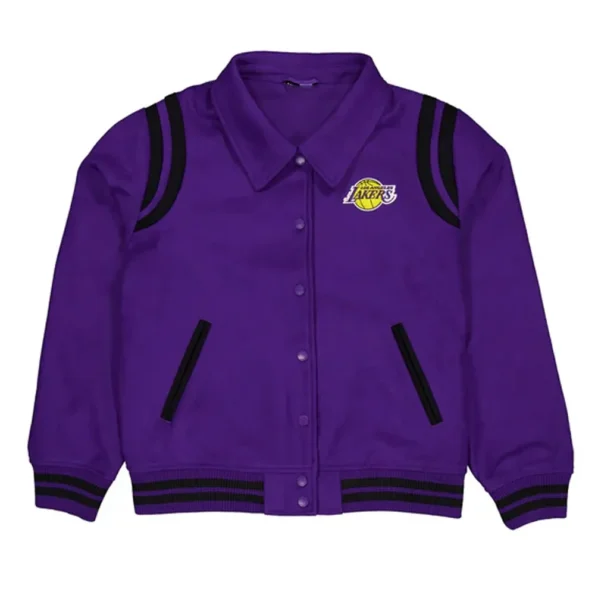 Front view of Los Angeles Lakers Sport Varsity Jacket