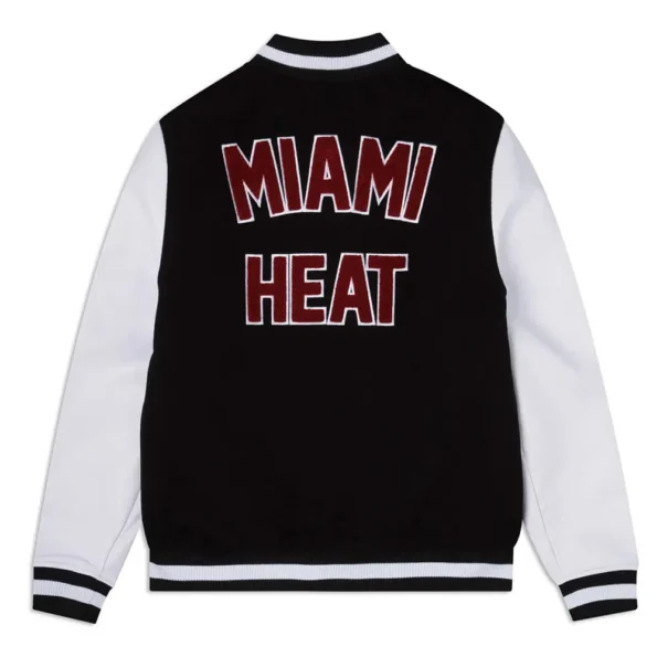 Back view of Miami Heat Eastern Conference Varsity Jacket