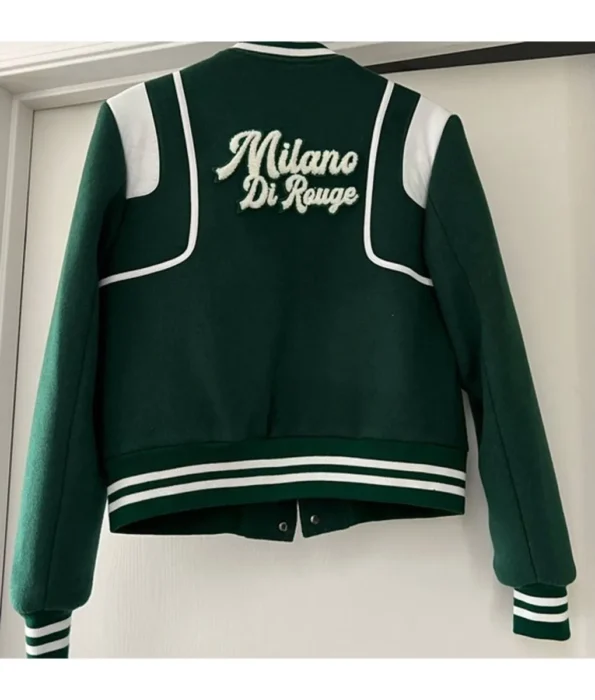 Back view of Milano Gamble Varsity Jacket