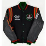 Front view of 1619 Freedom School Varsity Jacket