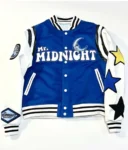 Front view of Mr Midnight Under The Moon Varsity Jacket