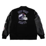 NY Giants Blackout Vintage Varsity Jacket Front