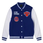 NY Knicks Eastern Conference Varsity Jacket Front View