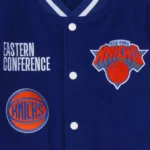 NY Knicks Eastern Conference Varsity Jacket Front View