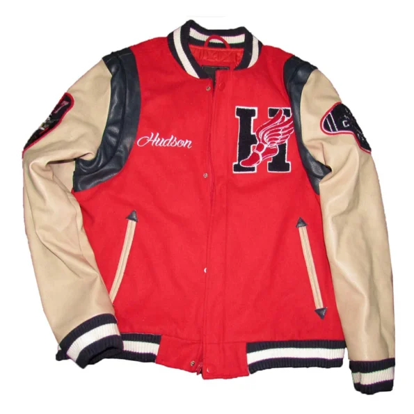 Front view of Hudson NYC Champion Varsity Jacket