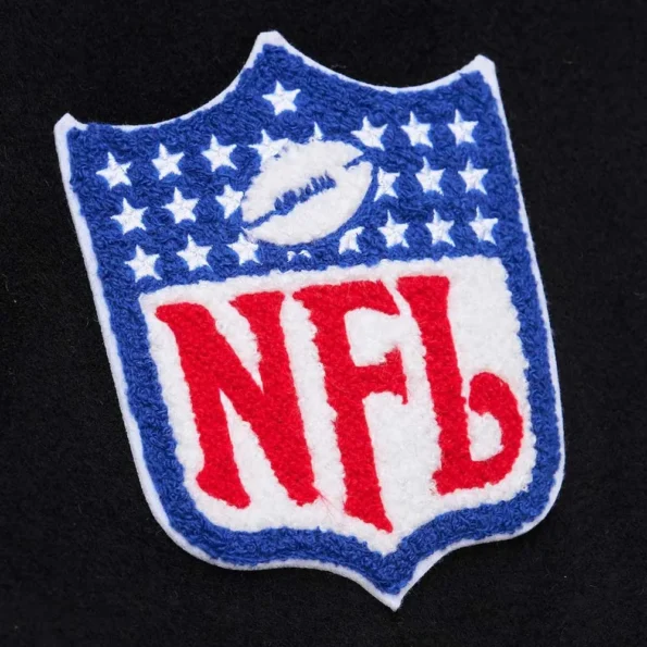 Close-up of Oakland Raiders Vintage Varsity Jacket details