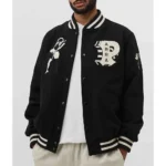 Parra Cloudy Star Varsity Wool Jacket Front