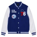 Philadelphia 76ers Eastern Varsity Jacket Front View