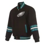 Philadelphia Eagles Varsity Jacket Front and Back