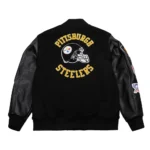 Pittsburgh Steeler Vintage Varsity Jacket Front