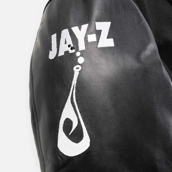 Close-up of Reasonable Doubt Varsity Jacket details