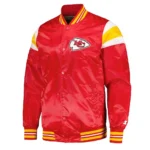 Kansas City Chiefs Red Varsity Jacket Front and Back