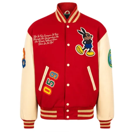 Front view of Ozzy Varsity Letterman Jacket