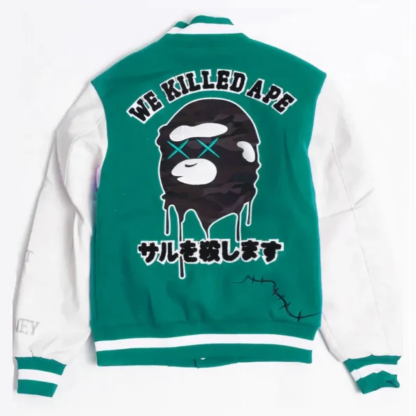 Back view of Robert Phillipe We Killed Varsity Jacket