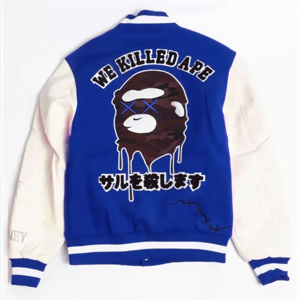 Back view of Robert Phillipe We Killed Varsity Jacket