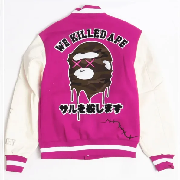 Back view of Robert Phillipe We Killed Varsity Jacket