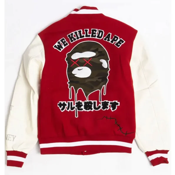 Back view of Robert Phillipe We Killed Varsity Jacket