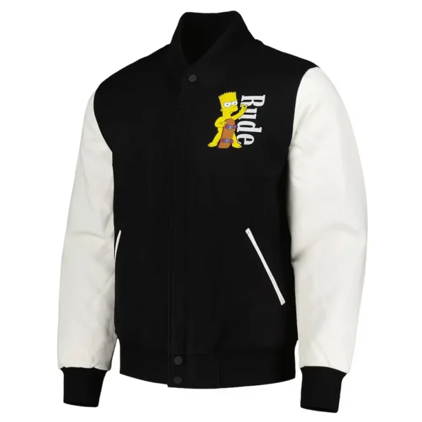 Front view of Freeze Max Rude Simpsons Varsity Jacket