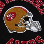 San Francisco 49ers Vintage Varsity Jacket Front