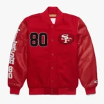 Front view of Jerry Rice San Francisco Varsity Jacket