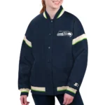 Seattle Seahawk Tournament Varsity Jacket Front View